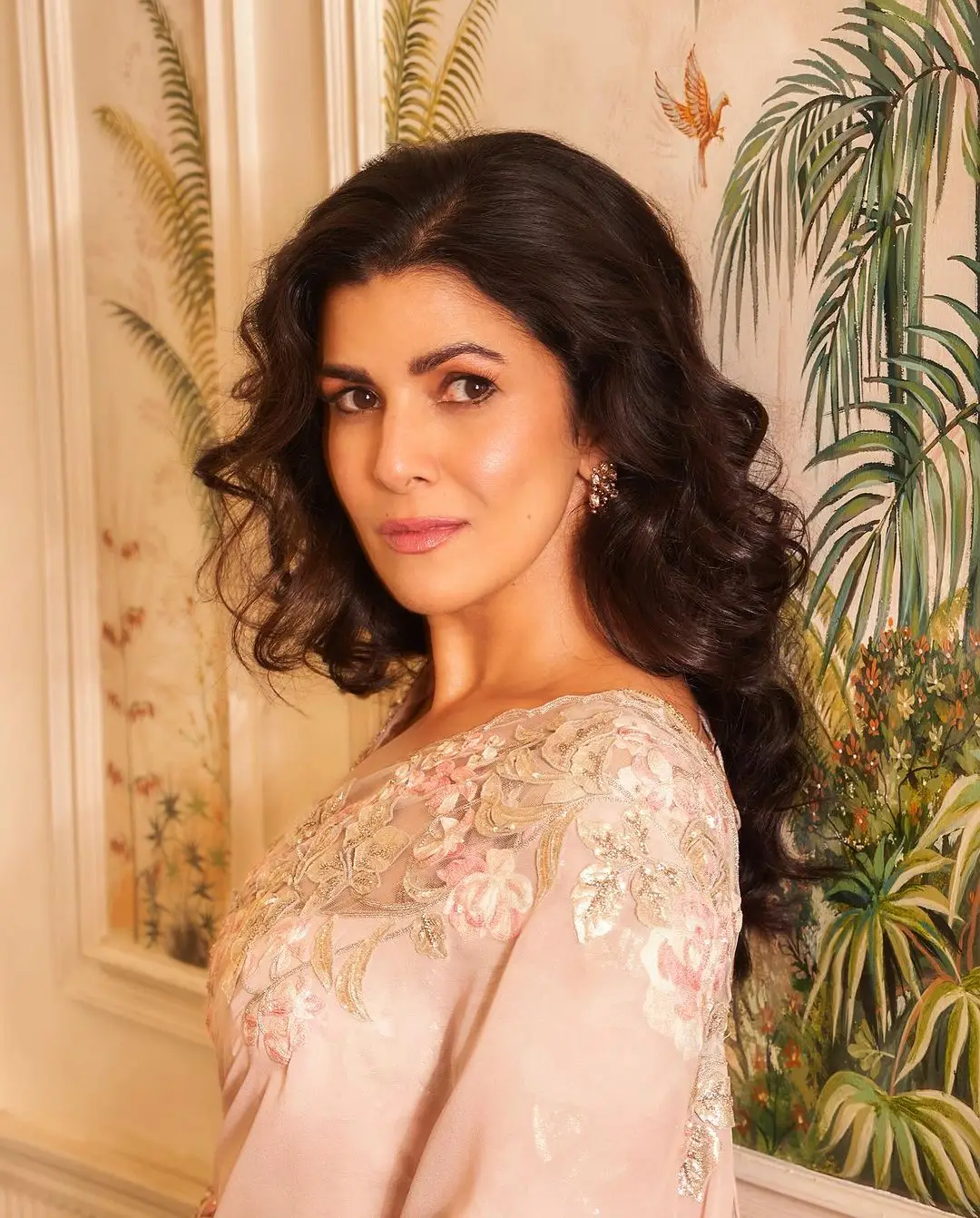 Bollywood Actress Nimrat Kaur Images In Pink Saree